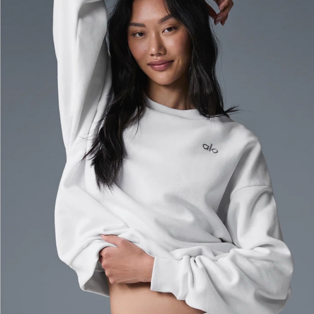 ALO Yoga Accolade Women's White Sweatshirt